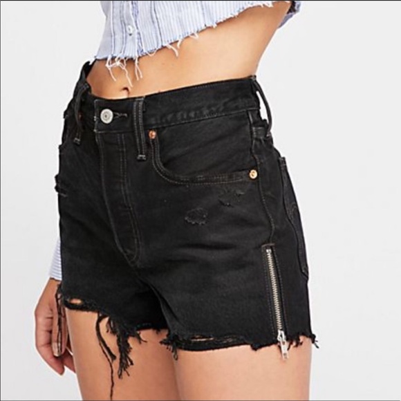 Levi’s 501’s Denim Shorts High Rise Side ZIP - Picture 9 of 9